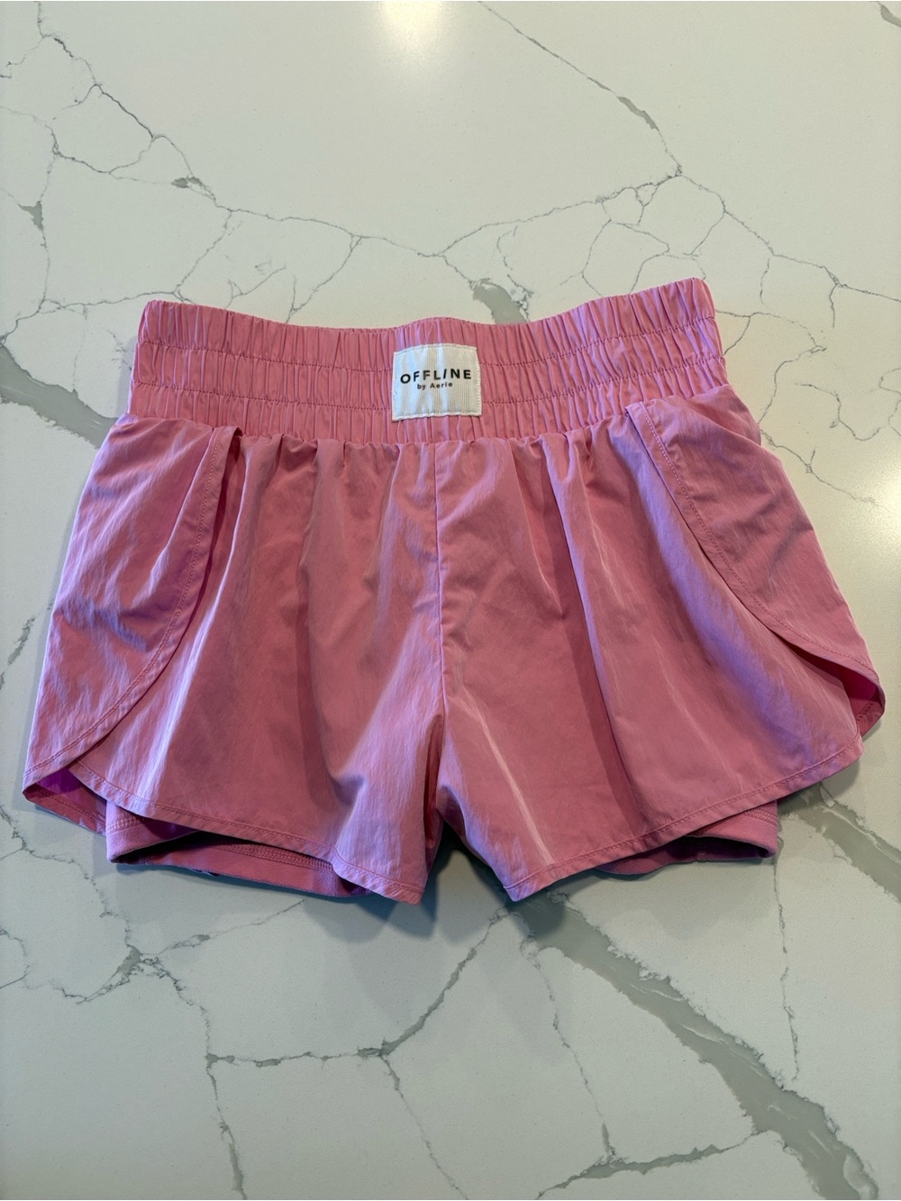 Offline by Aerie Shorts with Biker Short Liner ~ Small ~ Pink